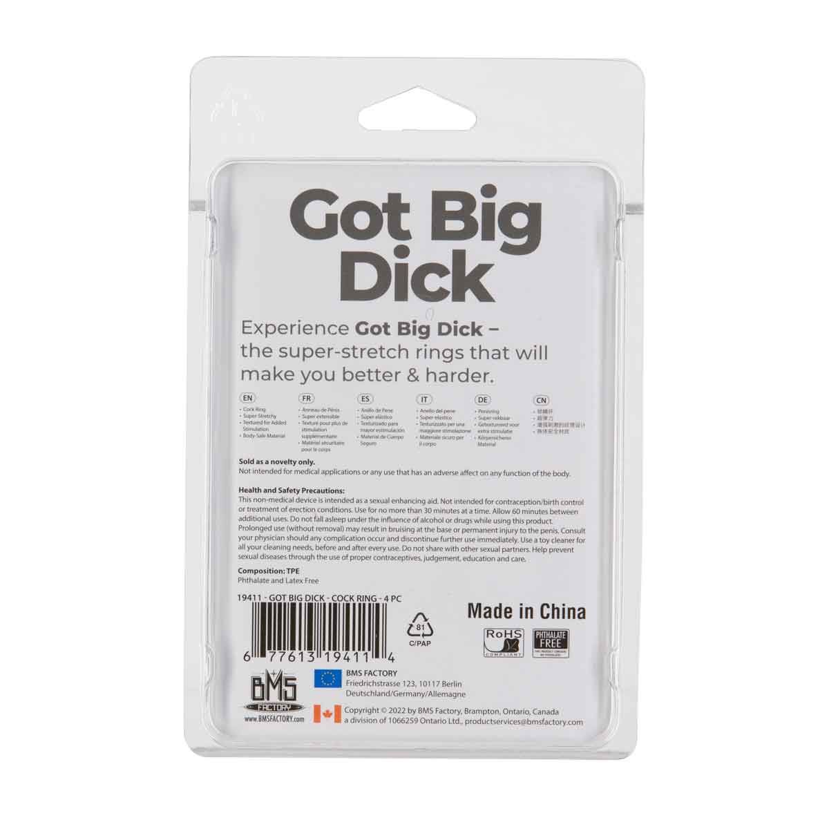 Got Big Dick Ring - 4 Pack