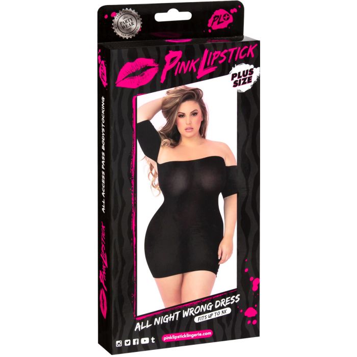 All Night Wrong Dress - Black (O/S & Plus Size)
