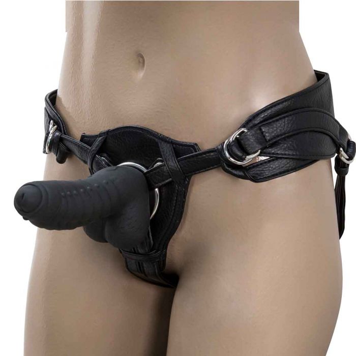 Addiction Ben 7" Dildo with Balls - Black