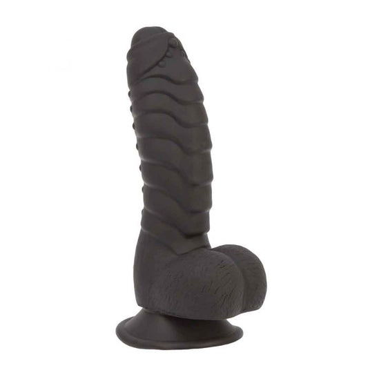Addiction Ben 7" Dildo with Balls - Black