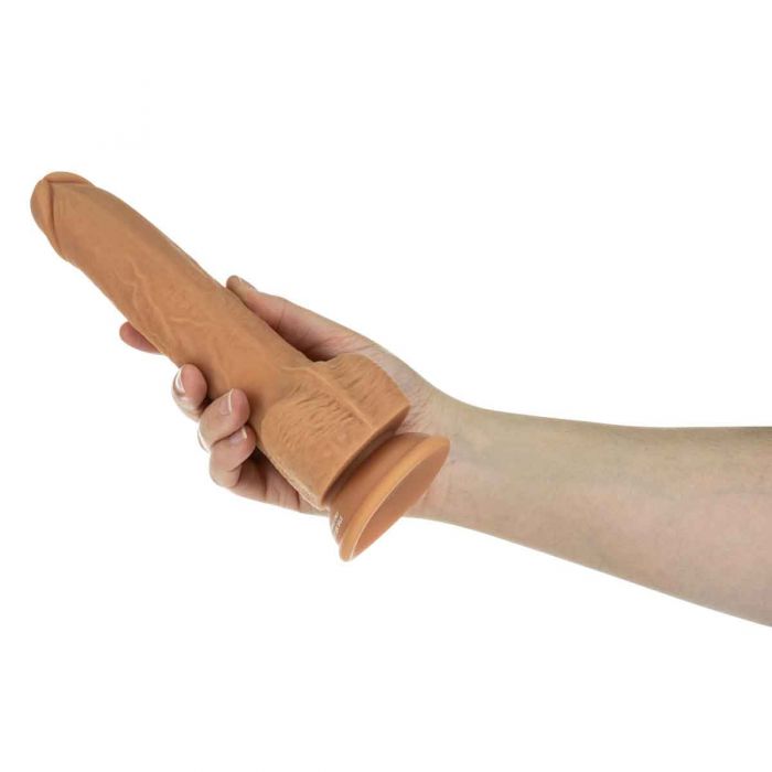 Naked Addiction 9" Thrusting Dildo with Remote - Caramel
