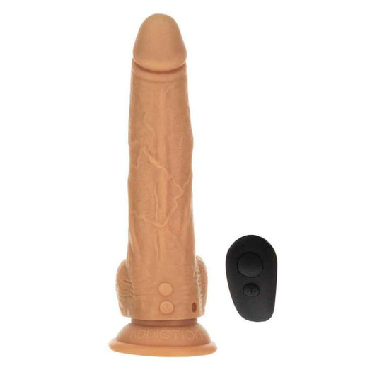 Naked Addiction 9" Thrusting Dildo with Remote - Caramel