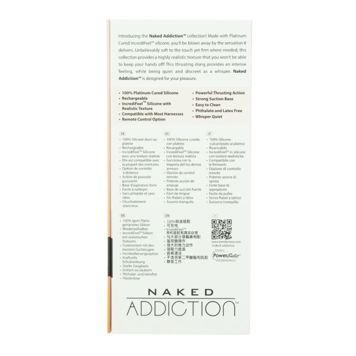 Naked Addiction 6.5" Thrusting Dong with Remote - Vanilla