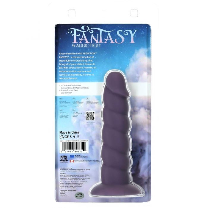 BMS – Addiction Fantasy – Unicorn Dildo – 7” – Purple