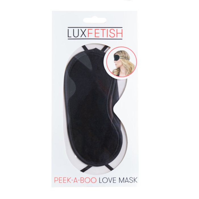 Peekaboo Bondage Love Mask - Black