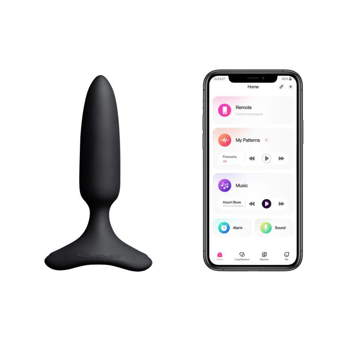 Lovense Hush 2 Vibrating Bluetooth® Remote-Controlled Butt Plug – 1” – Black