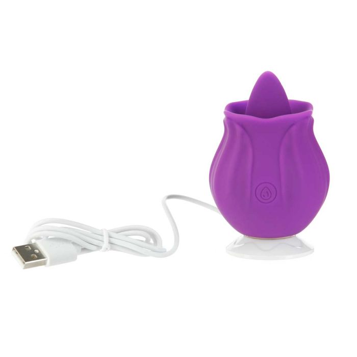Happy Meeting - Rose Flickering Tongue Vibrating Clitoral Stimulator