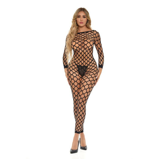 Swipe Right Crotchless Bodystocking - Black
