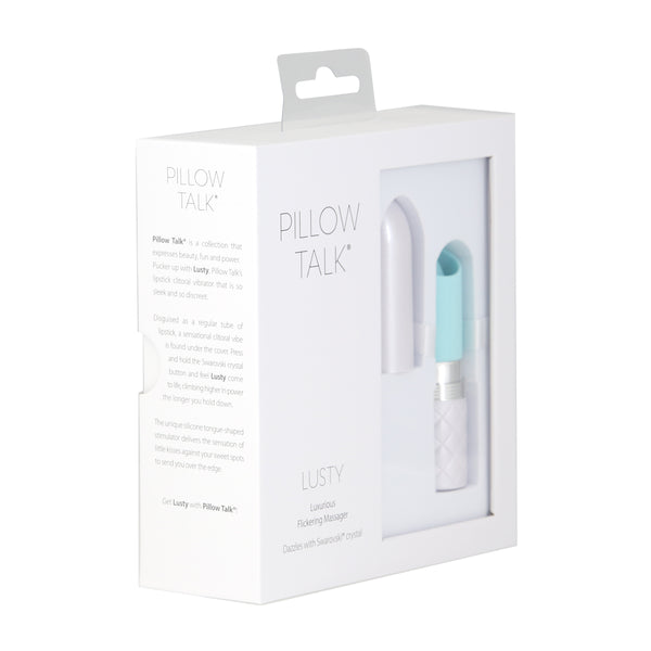 Pillow Talk Lusty Luxurious Flickering Massager - Teal, Pink