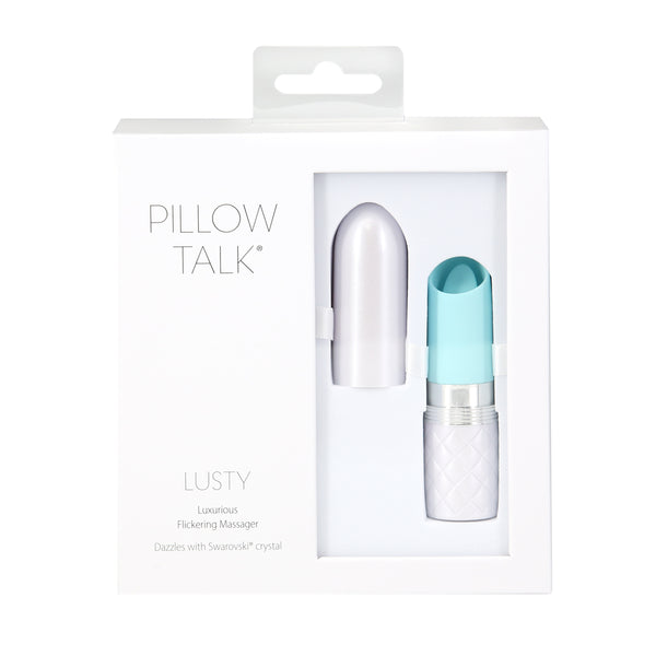 Pillow Talk Lusty Luxurious Flickering Massager - Teal, Pink
