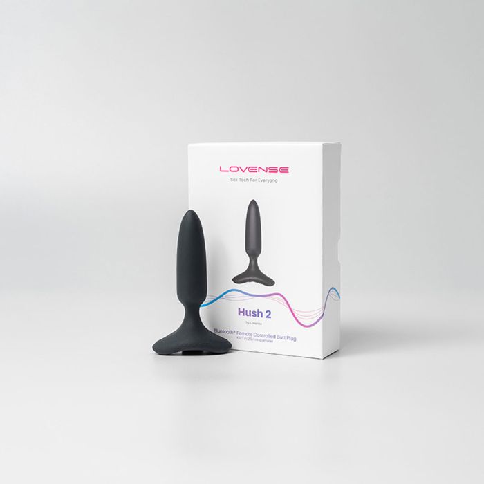 Lovense Hush 2 Vibrating Bluetooth® Remote-Controlled Butt Plug – 1” – Black