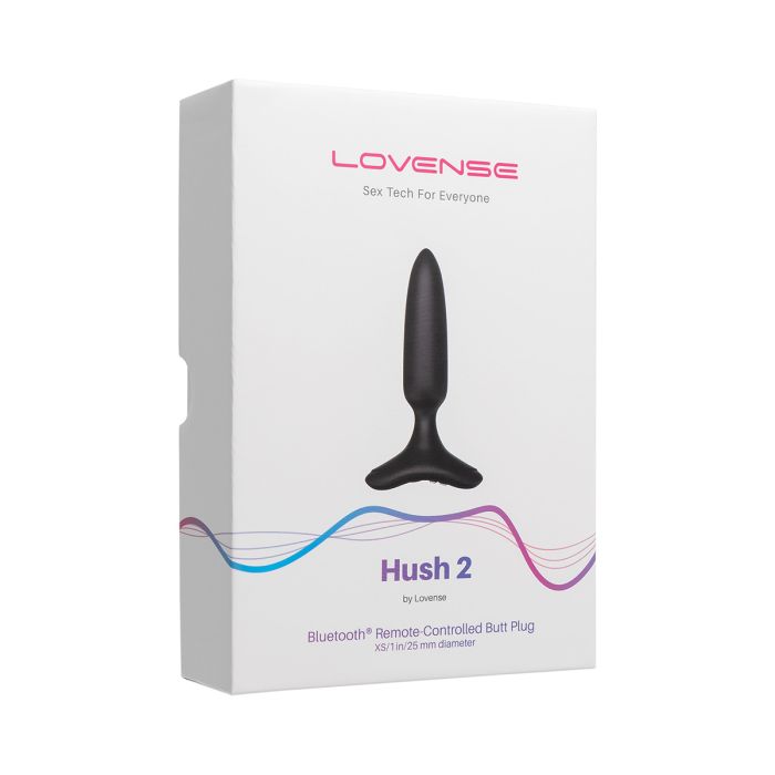 Lovense Hush 2 Vibrating Bluetooth® Remote-Controlled Butt Plug – 1” – Black
