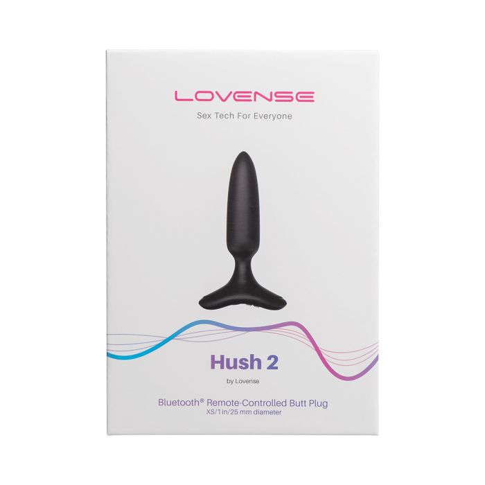 Lovense Hush 2 Vibrating Bluetooth® Remote-Controlled Butt Plug – 1” – Black