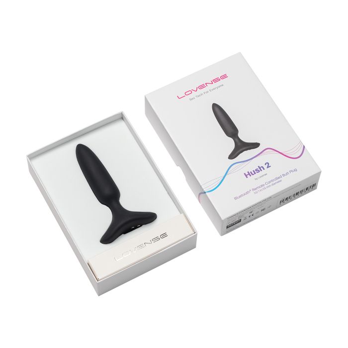 Lovense Hush 2 Vibrating Bluetooth® Remote-Controlled Butt Plug – 1” – Black